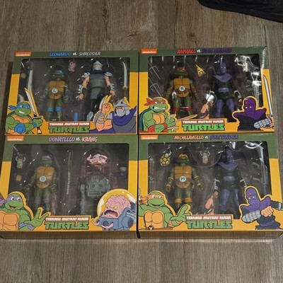 Nickelodeon TMNT Action Figure Lot 4 Boxed 2-Packs Leonardo, Shredder