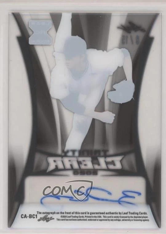 2020 Leaf Trinity Clear Auto Red /15 Burl Carraway #CA-BC1 Auto - Image 2 of 2