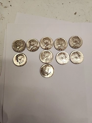 Kennedy half dollars - 40% silver - Lot of 10 65-69 Uncirculated NICE!!!