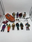 Vintage GI Joe Action Figure Lot Accessories Toy ARAH Cobra Boat Tripod Helmet