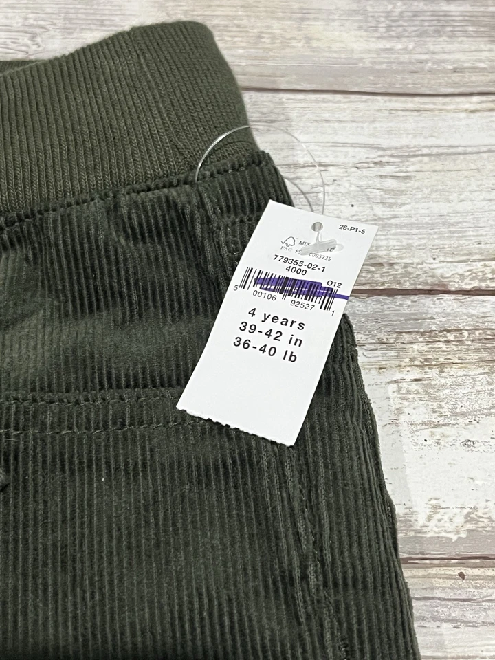 Pantalones rectos de pana verde de los 90 4T Baby Gap para niños nuevos con etiquetas Foto 2 de 4
