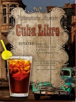 Holzschild 40X30 Cm Rezept Cuba Libre Zutaten EiswüRfel Deko Geschenk Holz Schil