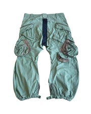 L.G.B. Le Grand Bleu Safari Cargo 3D Multi-Pocket Sarrouel Pants Size 34 Waist