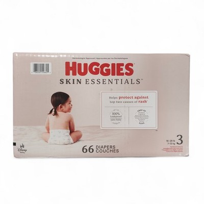 Huggies Skin Essentials Size 3 Diapers 66 Count New Sealed Box Disney Baby