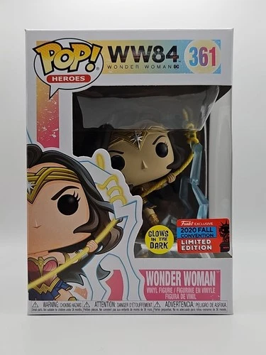 Funko Pop Wonder Woman WW84 2020 Fall Convention Exclusive Figure w/ Protector