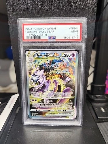 2023 POKEMON SWORD & SHIELD CROWN ZENITH #GG44 FULL ART/MEWTWO VSTAR PSA 9