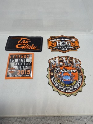 Harley-Davidson HOG Tri Glide Patch Pin Lot of 4 2014 2015 (C5)