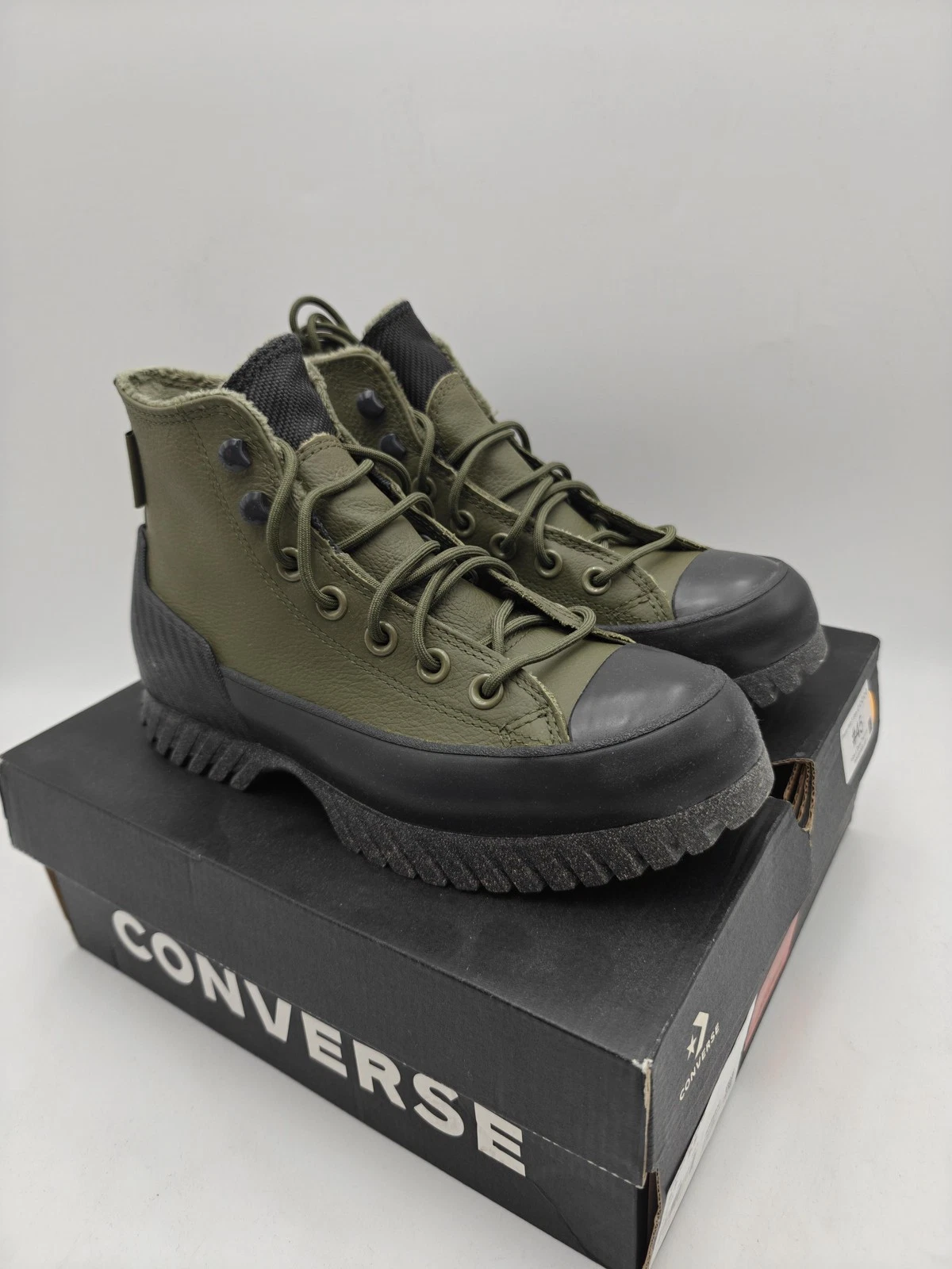 Converse CTAS Lugged 2.0 CC Boots Mens Size 3.5 Green Leather Waterproof Winter