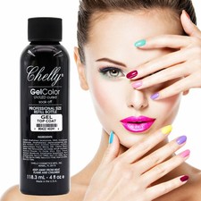 12x Gel Top Coat, UV/LED Cured, No-Wipe Formula, 4 fl oz Long-Lasting High Gloss