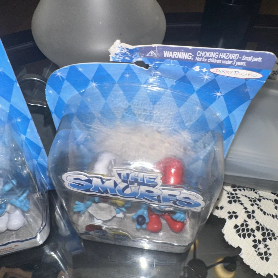 The Smurfs Clumsy & Jokey /papa Smurf & Smurfette Movie Figure 2-Pack 2013 Lot - Image 4 of 4