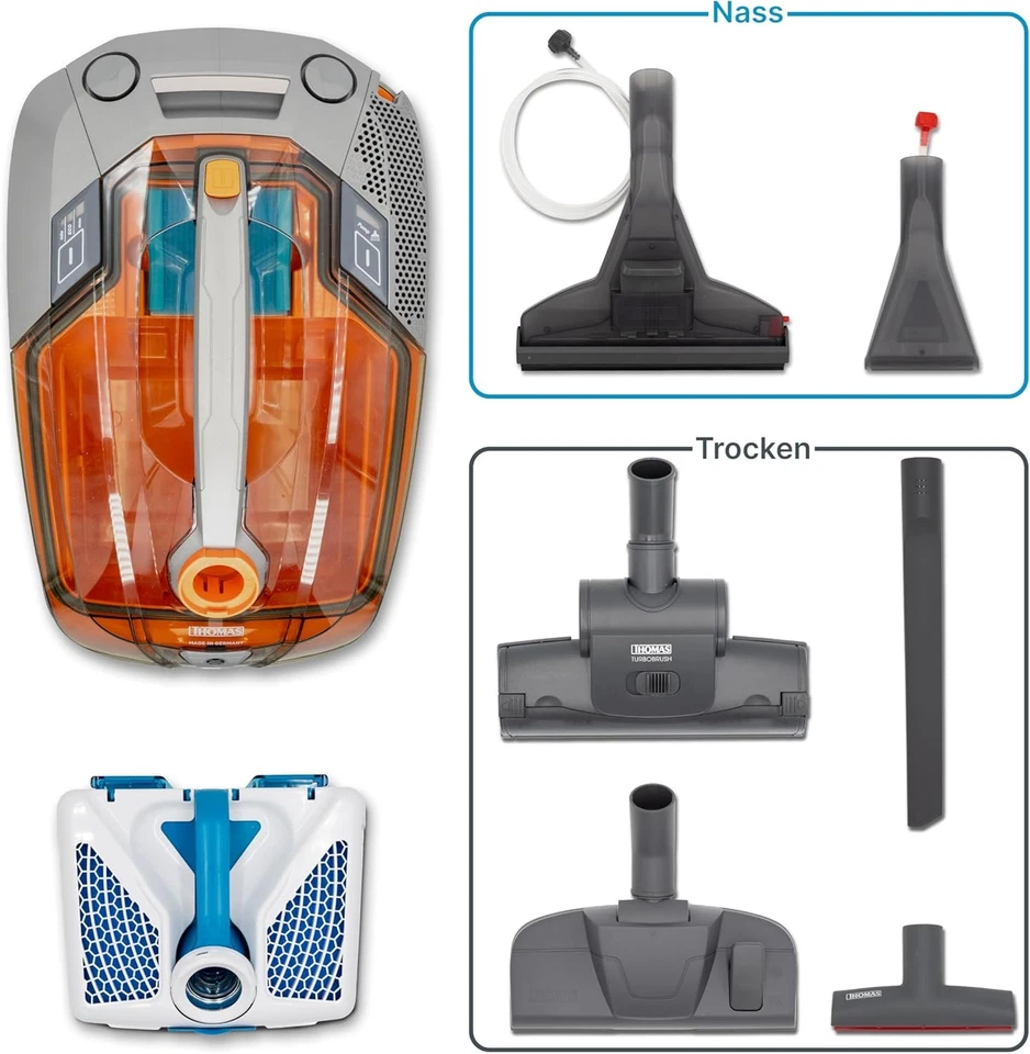 Thomas Aqua + Pet & Familie 1700 W Zylinder Nass Und Trocken - Aufbereitet - Bild 3 von 4