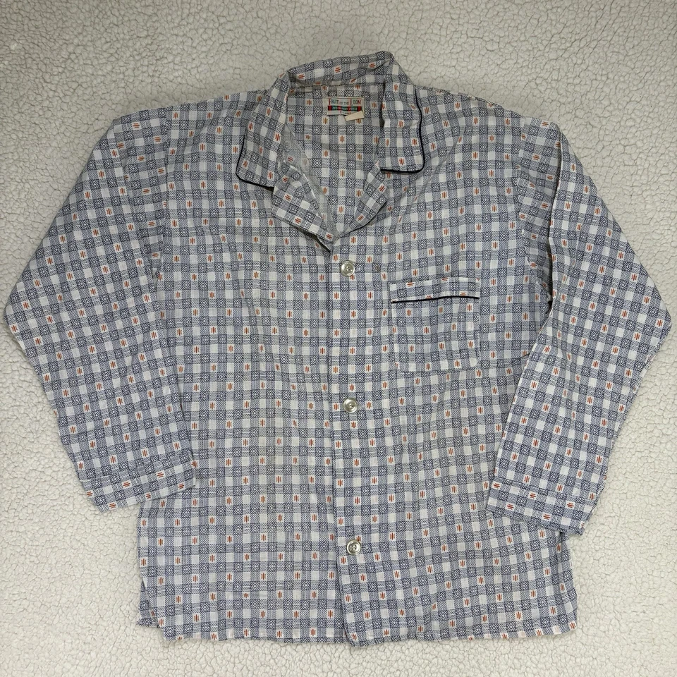 Conjunto de pijama vintage Fruit of the Loom masculino C grande 2 peças impressão permanente - Imagem 2 de 4