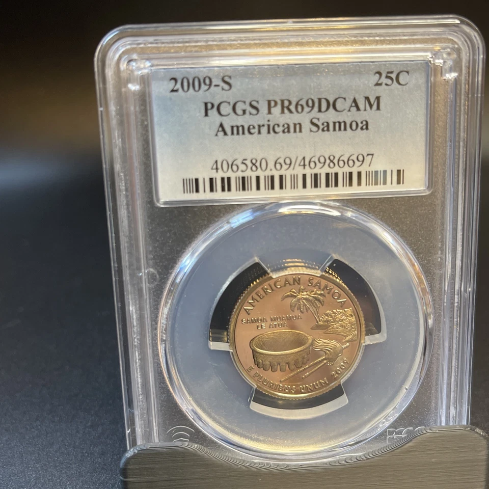 2009 S American Samoa Low Mint Washington Quarter  PCGS PR69 DCAM #4698667 - Image 3 of 4