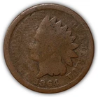 1864 Bronze Indian Head Cent Good G Coin #23950