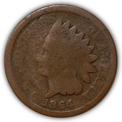 1864 Bronze Indian Head Cent Good G Coin #23950