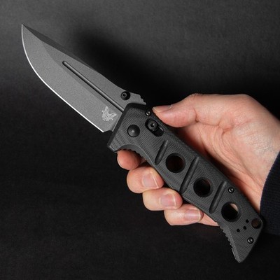 Benchmade 273GY-1 Mini Adamas AXIS Lock CPM-CruWear G10 Gray Folding Knife