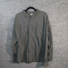 Columbia Omni Shade Silver Ridge Shirt Black Air Vent Sun Protection Button Up