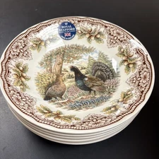 Royal Stafford 7.75" Diameter Ceramic Turkey Bowls Set of 6 Made in England NEW