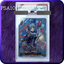 PSA 10 Aqua Signed Weiss Schwarz Konosuba SP 102 Gold Signature Japanese 2025