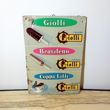 Rara Insegna Tabella Gelati Giolli