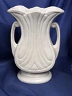 Hull Pottery Vase Granada 9" Matte Ivory #49-9 Mardi Gras Art Deco USA