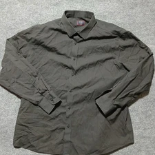 Untuckit Shirt Mens 3XL Black Button Down Long Sleeve Casual Wrinkle Resistant