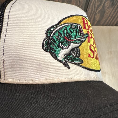 Gorra de camionero vintage Bass Pro Shops gorra con cierre a presión negra bordada - Imagen 10 de 11