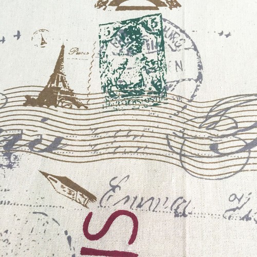 Vintage Paris Eiffel Tower Fabric Cotton Linen For DIY Handmade Decor Material - Picture 11 of 16