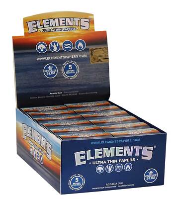4 Boxen (96 Rollen) Elements Ultra Thin Rolls, 5m Zigarettenpapier