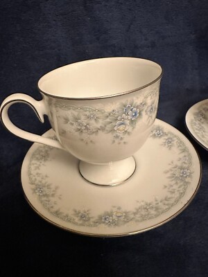 Noritake Limerick (3063) One Footed Tea Cup & Saucer Set Ireland Mult.