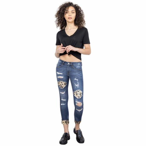 Kancan Womens Vienna Mid Rise Leopard 