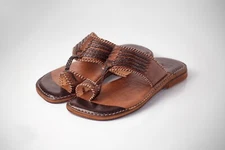 Handmade Unisex Moroccan Leather Sandals Natural Leather Flip Flop Shoes gift