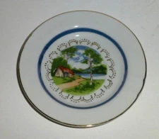 Vintage Gold Trimmed Ashtray Made in Japan