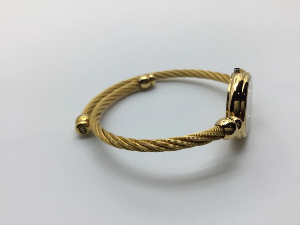 ORIGINAL GUCCI 2700L WATCH CASE WITH CRYSTAL AND TWIST CABLE BANGLE BRACELET - Image 4 of 4