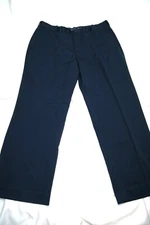 perry ellis portfolio pants men's 36x30 navy blue flat front