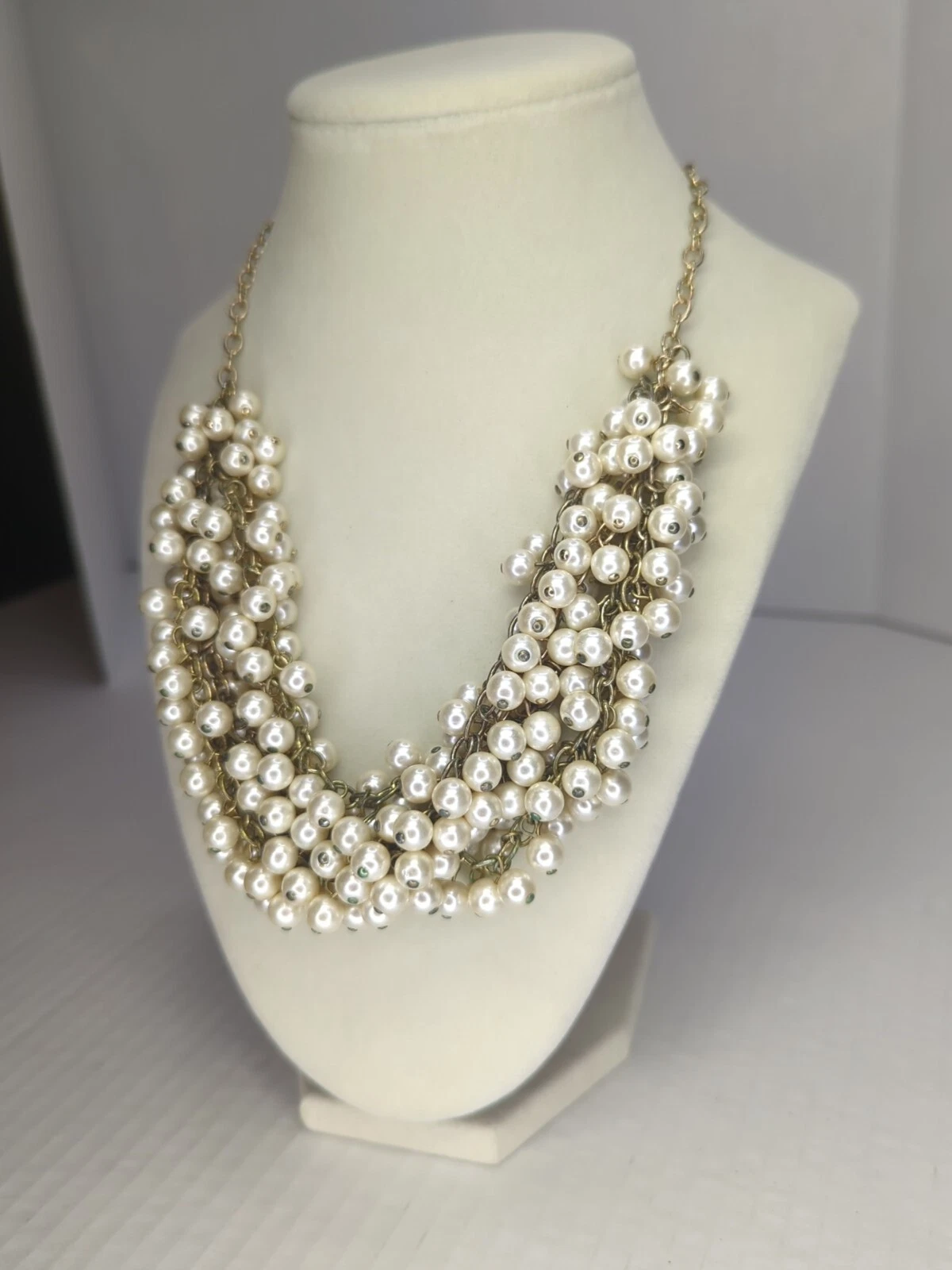 OFF WHITE Banana Republic Off White perle finte tono oro