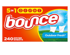 Bounce Dryer Sheets Laundry Fabric Softener Sheets , Outdoor Fresh, 240 Count