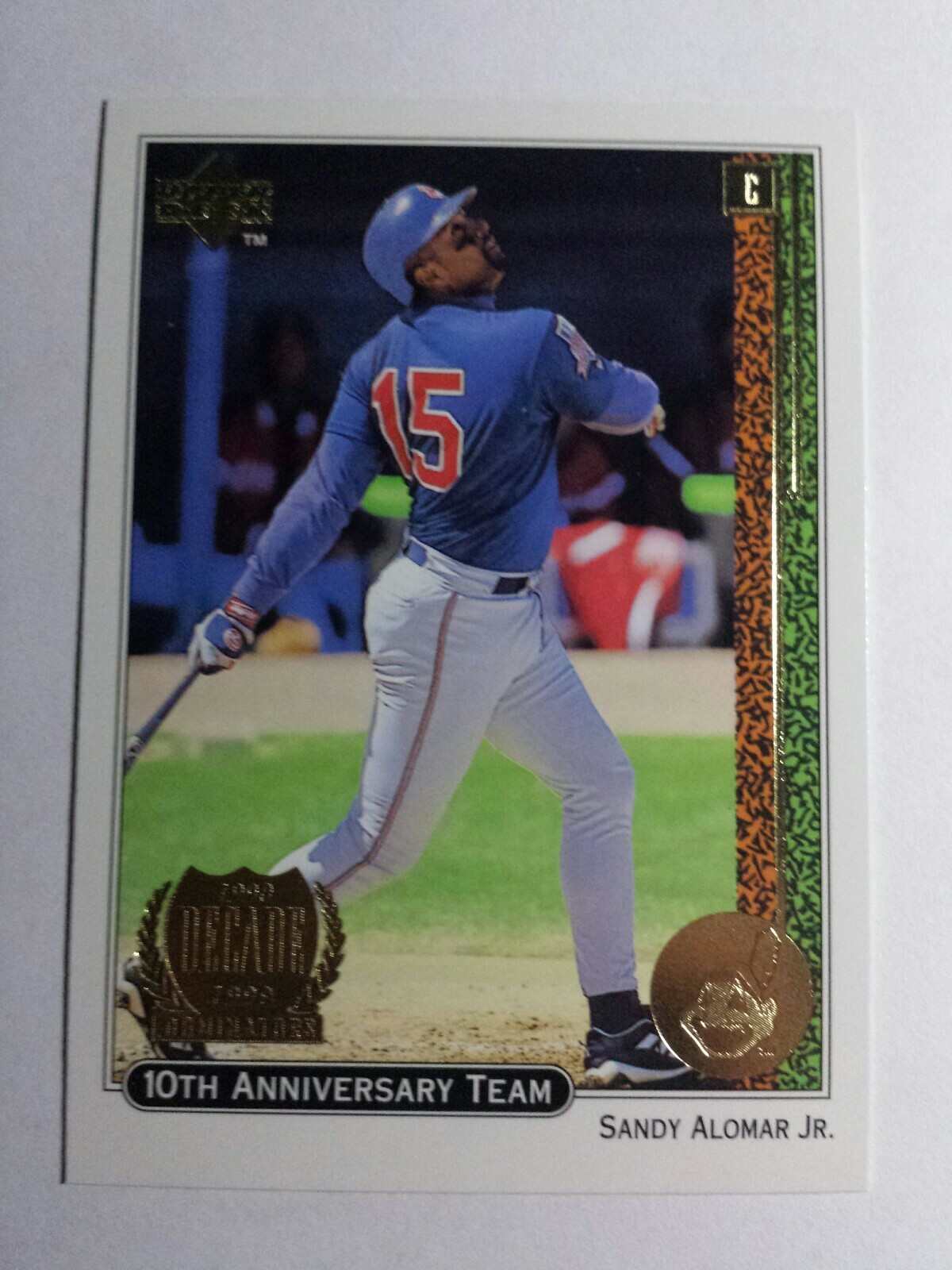 SANDY ALOMAR, JR. 1999 UPPER DECK 10TH ANNIVERSARY TEAM BASEBALL CARD #X23  D3059 | eBay