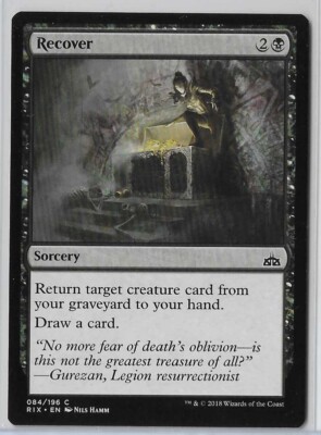 mtg rivals of ixalan cards MTG Recover Rivals of Ixalan (RIX) Common Magic Card #084/196 Unplayed