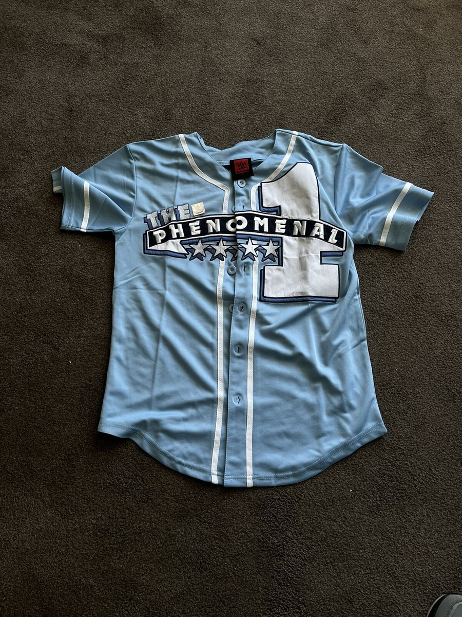 AJ Styles The Phenomenal One 1 WWE Baseball Jersey Mens