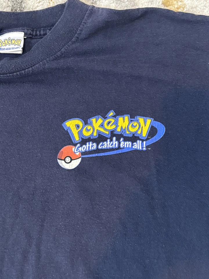 Vintage Nintendo Pokemon Gotta Catch Them All Blue T-Shirt Youth XL / Mens Small - Image 3 of 4