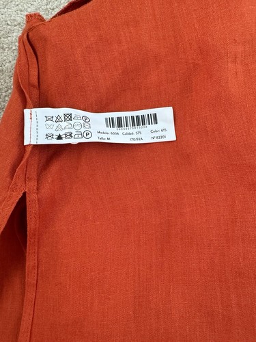 Massimo Dutti Wrap Long Sleeves Linen Top Pocket Size M Burnt Orange BNWT - Picture 14 of 18