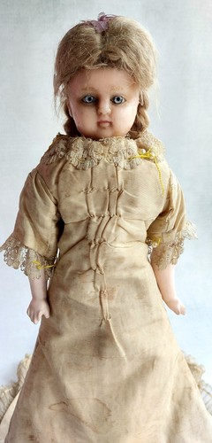 Antique Shoulder Head Wax Lady Doll circa 1870s in Beautiful Original Clothes - Picture 3 of 16
