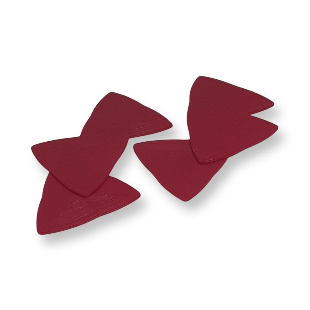 6-Pack Triangle Guitar Picks 0.80mm Medium, Color Red, Ecopick, Quality Design