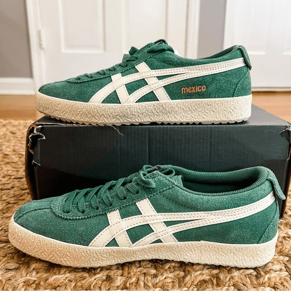 NWT Onitsuka Tiger Mexico Delegation Sneaker Pine Green Cream Sz