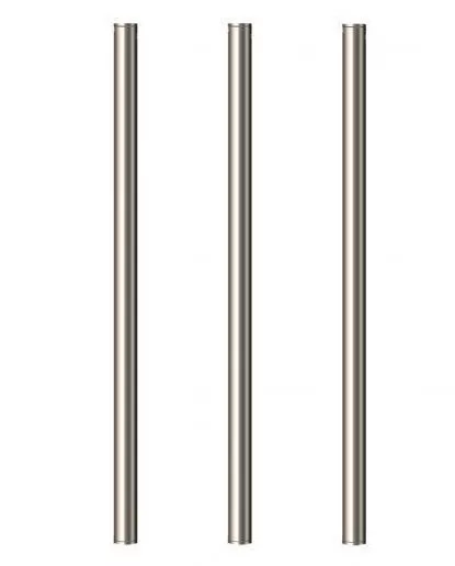 Milli PURE VERTICAL TRIPLE HEATED TOWEL RAIL 900x38mm Wall Mount BRUSHED NICKEL
