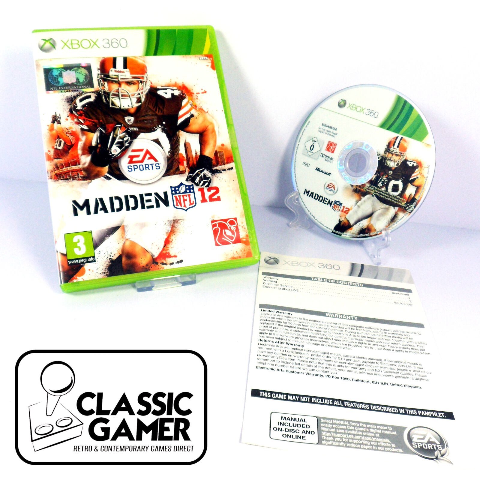 Madden NFL 12 (Xbox 360) *NEAR MINT*