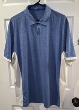 NIKE GOLF Tour Performance Men  s Light Blue/ White Golf Polo Shirt Size  XL  