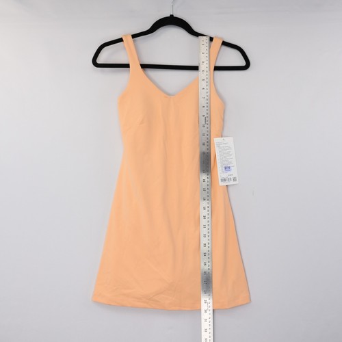 Lululemon Align Dress Womens Tank Peach Bellini Orange Nulu Short Liner Sz NWT - Bild 18 von 39