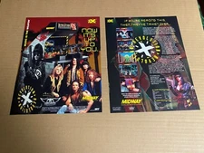 2 1994 BALLY/MIDWAY FACTORY ORIGINAL REVOLUTUION X PROMO FLYERS UNCIRCULATED 